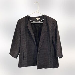 Eileen Fisher Blazer Jacket 3/4 length sleeve open front
